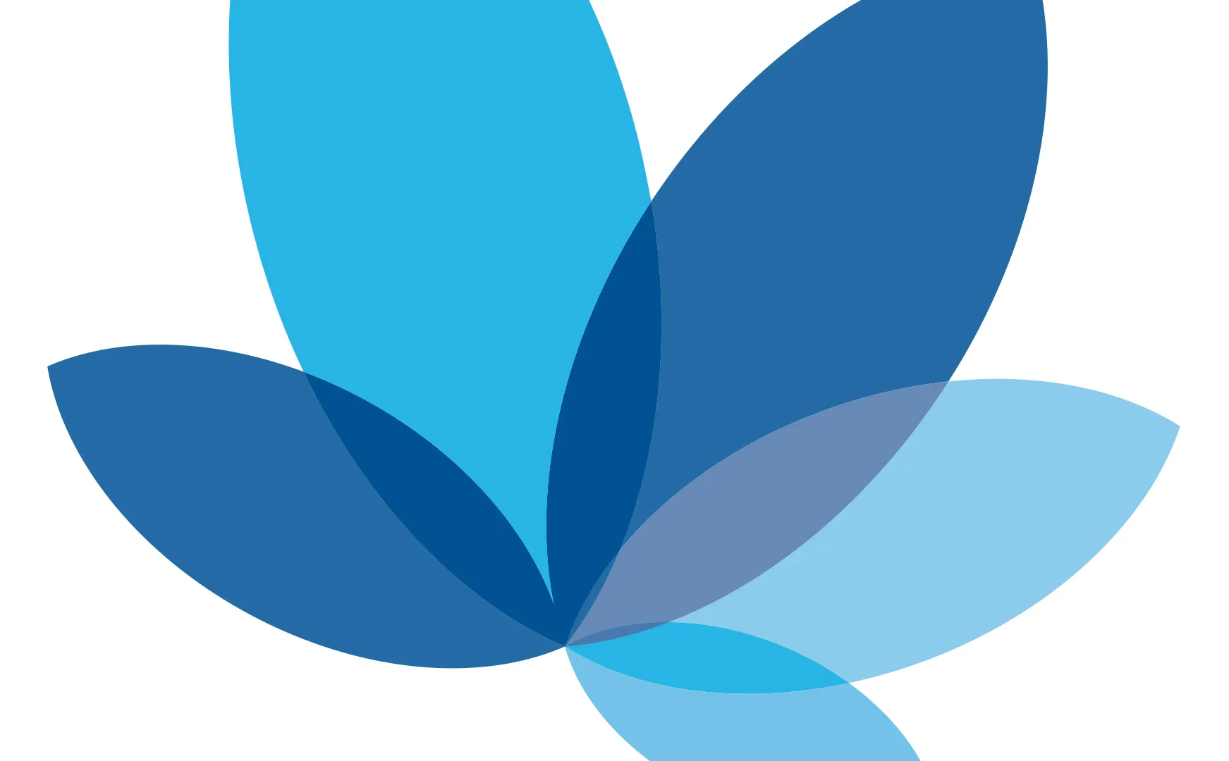 Vergrößerter Ausschnitt des blauen Blattsymbols aus dem Logo der Klärschlammverwertung Backnang